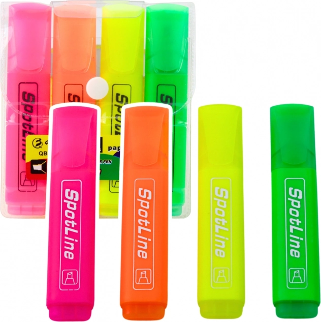 Zvýrazňovače SuperLiner Neonové, 4 ks