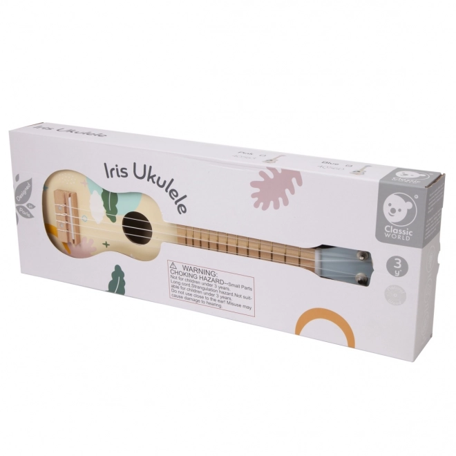 Klasické svět modré dřevěné ukulele pro děti