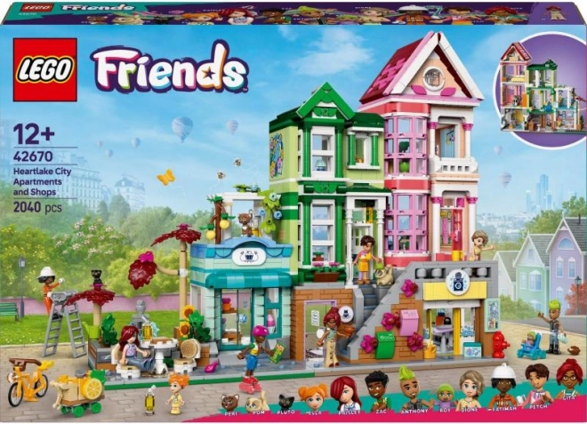 Apartmány a obchody LEGO Friends v městečku Heartlake