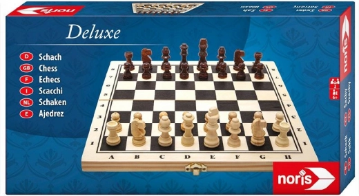 Noris deluxe šachy dřevěná sada 29 × 29 cm