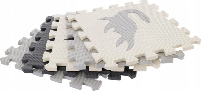 Matadi Pěnové puzzle šedé Dinosauři (28x28)