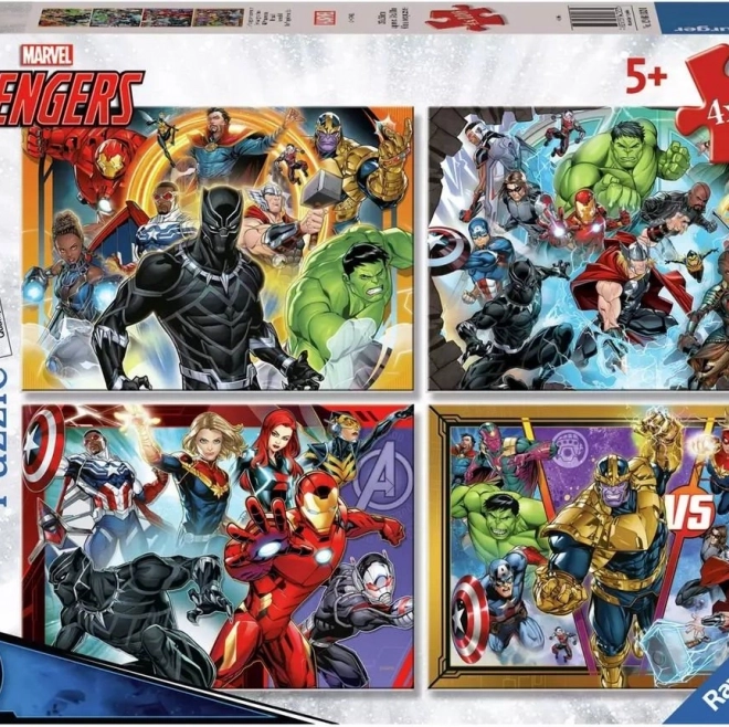 Ravensburger puzzle Marvel: Avengers 4x100 dílků