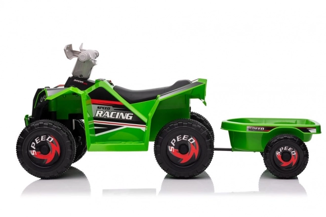 Zelená bateriová čtyřkolka XMX630T s přívěsem