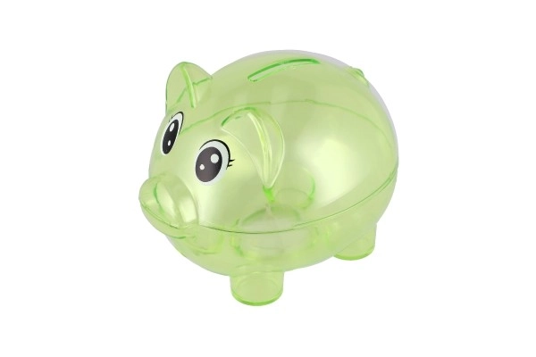 Průhledná pokladnička ve tvaru prasátka 10 cm