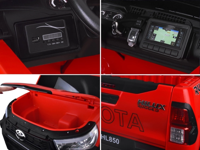 Terénní auto na akumulátor Toyota Hilux pro dvě osoby – Červená