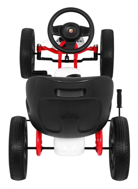 Gokart na pedály ABARTH bílý
