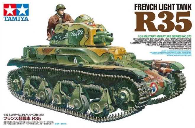 Model plastového francouzského lehkého tanku Renault R35
