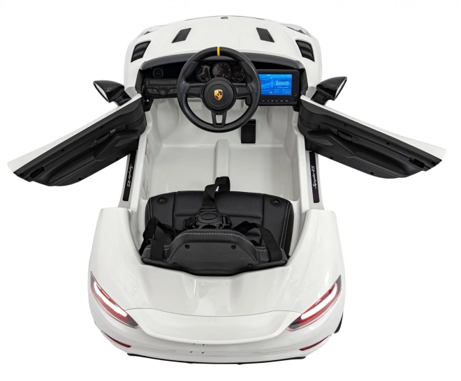 Elektrické autíčko Porsche 718 s MP4 audio panelem – Bílé