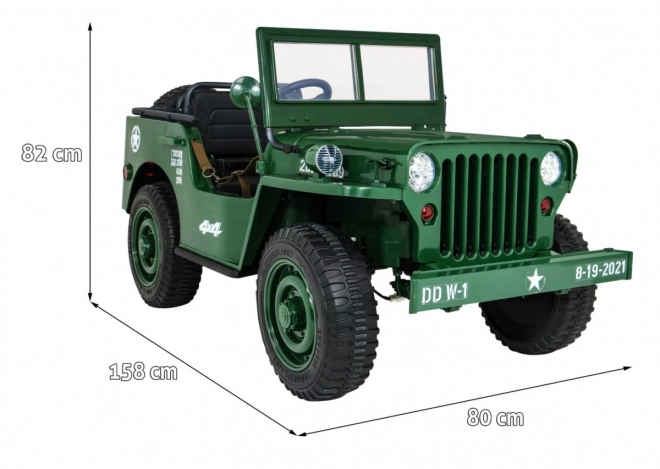 Dětský vojenský retro terénní vůz 4x4
