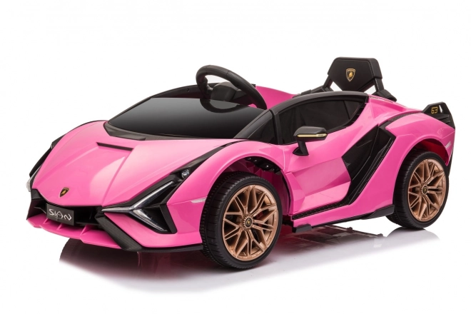 Lamborghini SIAN dětské auto na baterii s ovladačem – Růžové