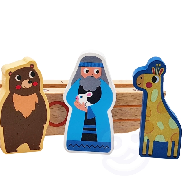 Tooky Toy dřevěná logická hra s Noemem a zvířaty