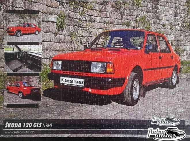 Retro auta puzzle Škoda 120 GLS (1984) 500 dílků
