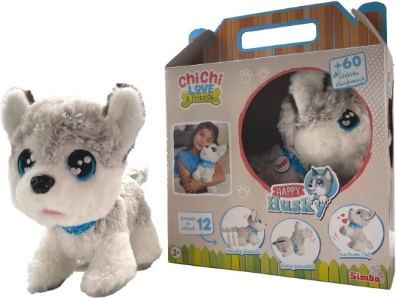 Interaktivní plyšový pejsek CHI CHI LOVE Happy Husky