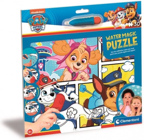 Puzzle s kouzelným malováním vodou Water Magic: Tlapková patrola 30 dílků