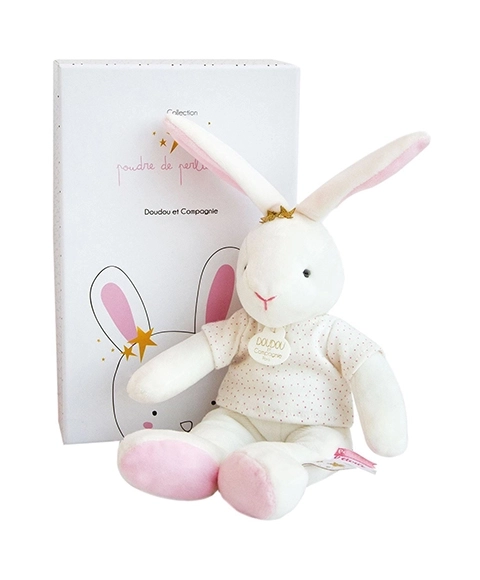 Doudou sada s růžovým zajíčkem - plyšová hračka