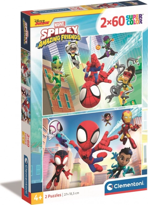 CLEMENTONI Puzzle Spidey a jeho úžasní přátelé 2x60 dílků