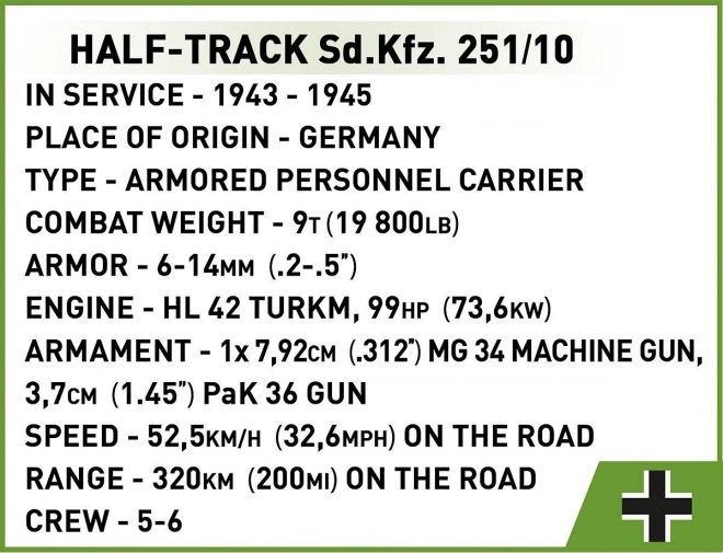 Kostičky Half-Truck Sd.Kfz.251 - Stavebnice COBI