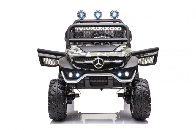 Dětské elektrické auto Unimog S v maskáčové barvě