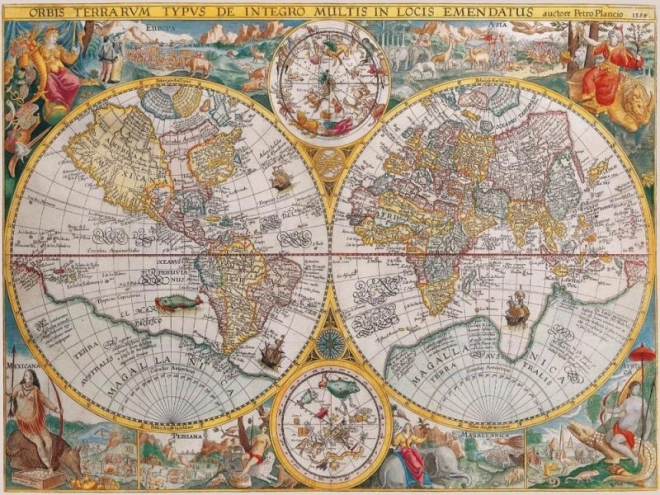 Puzzle historická mapa světa 1500 dílků