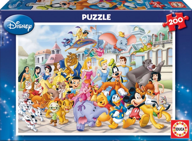 EDUCA Puzzle Průvod postaviček Disney 200 dílků