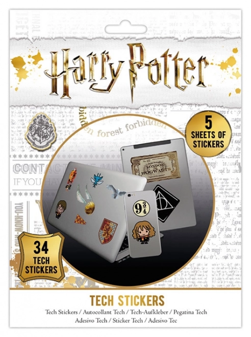 Samolepky s motivem Harry Potter, sada 34 ks