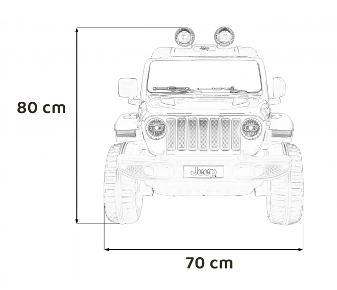 JEEP wrangler rubicon elektrické autíčko pro děti, zelené, 12 V, EVA kola, dálkové ovládání, MP3, LED