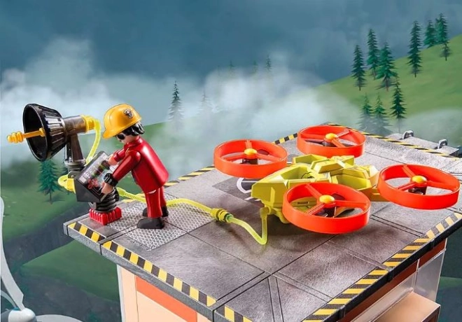 Akce na střeše s dronem