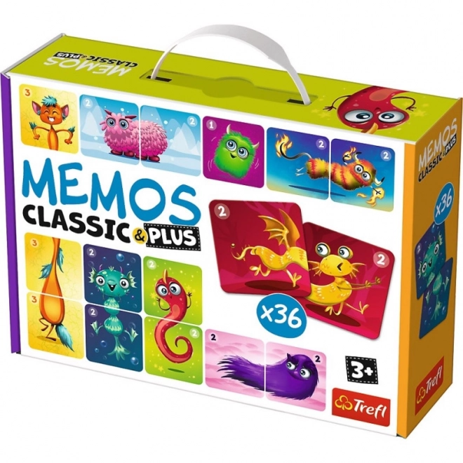 Pexeso Classic & Plus Roztomilé příšerky 3v1