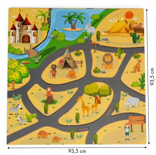 ECOTOYS Pěnové puzzle Safari s okraji