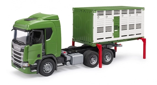 Bruder Přepravník zvířat Scania s figurkou krávy
