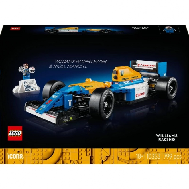 Kostky LEGO Icons Williams Racing FW14B a Nigel Mansell