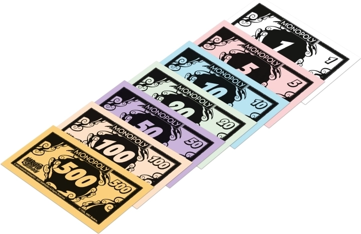 Barevné herní bankovky pro přehledné obchodování