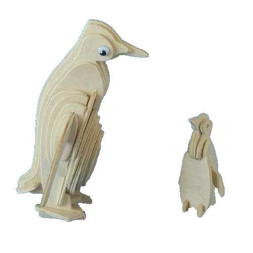 Woodcraft dřevěné 3D puzzle tučňák