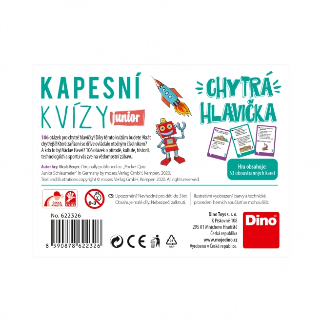 Kapesní kvízy Junior Chytrá hlavička