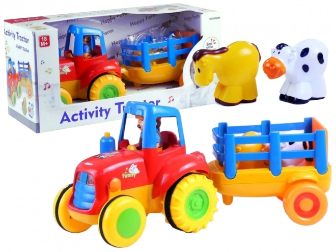 Tractor Trailer Animals Game Světla Hluk