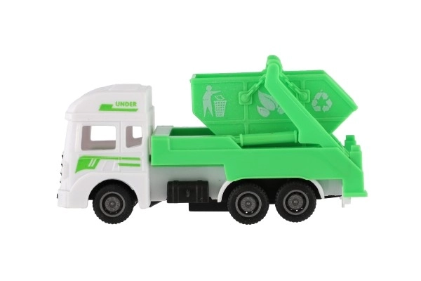 Auto městské služby plast 12cm na zpětné natažení 4 druhy 12ks v boxu