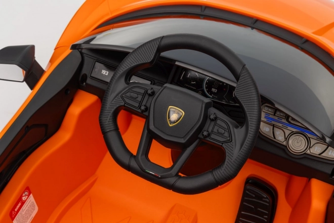Dětské elektrické auto Lamborghini Revuelto oranžové