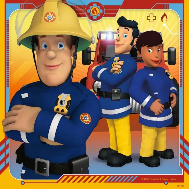 Ravensburger puzzle Požárník Sam na záchraně 3x49 dílků