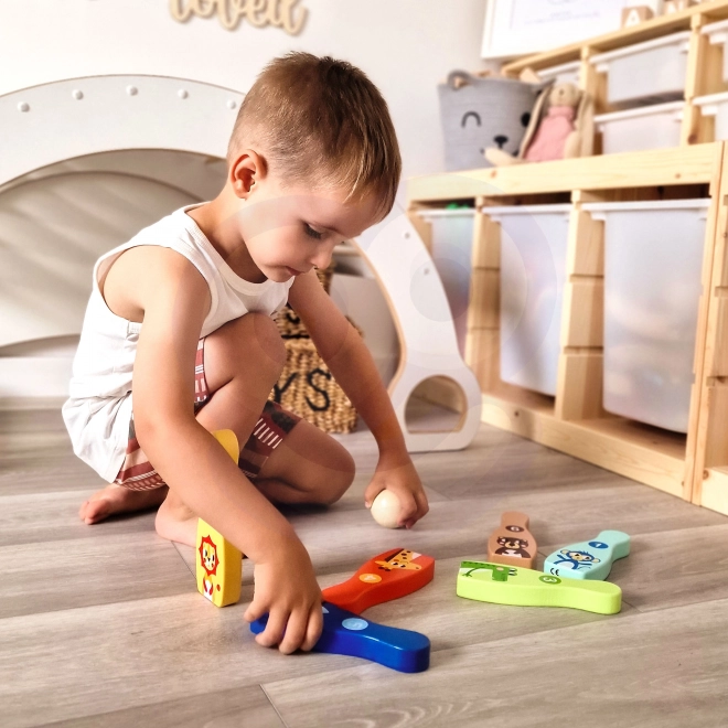 Dřevěné kuželky zvířátka TOOKY TOY