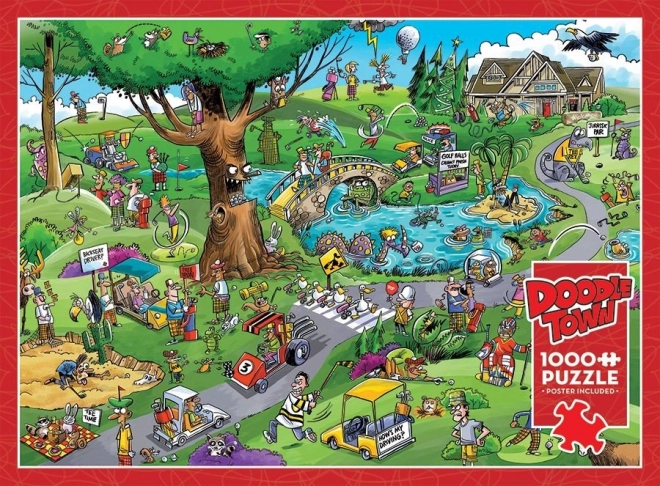 Puzzle DoodleTown: Typický golf 1000 dílků