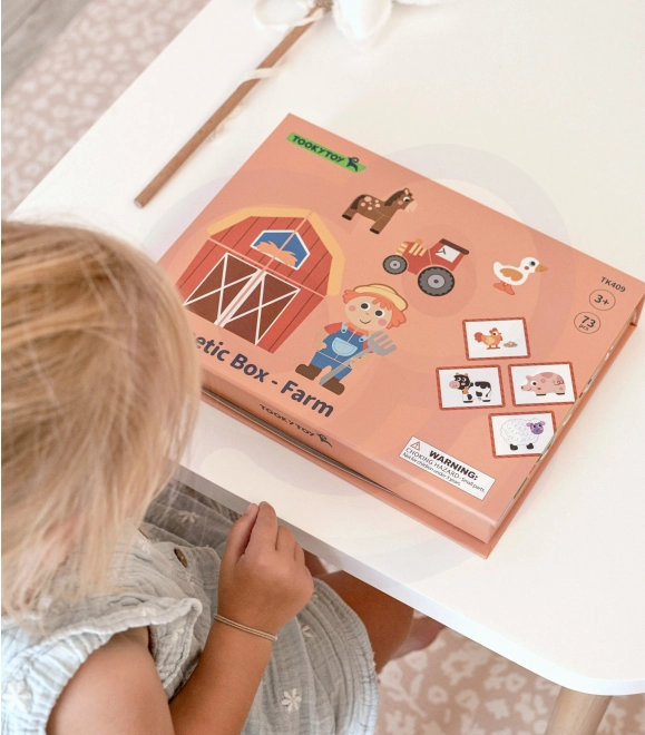 Tooky Toy Magnetická Skládačka Farma Puzzle