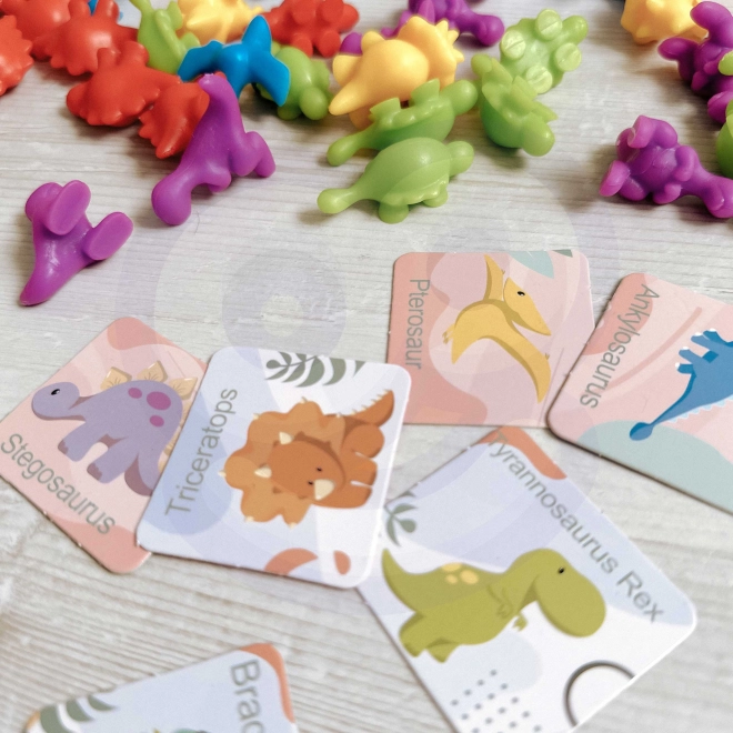 WOOPIE Edukační Sada Nauka Počítání Montessori Dino Skládačka 95 ks
