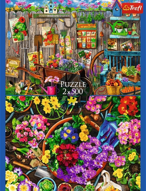 TREFL puzzle Zahradničení dvojité balení 500 dílků