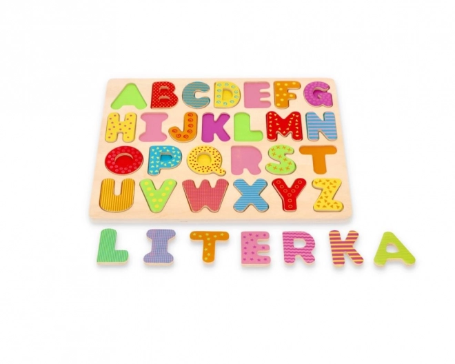 Dřevěné abecední puzzle - velká písmena