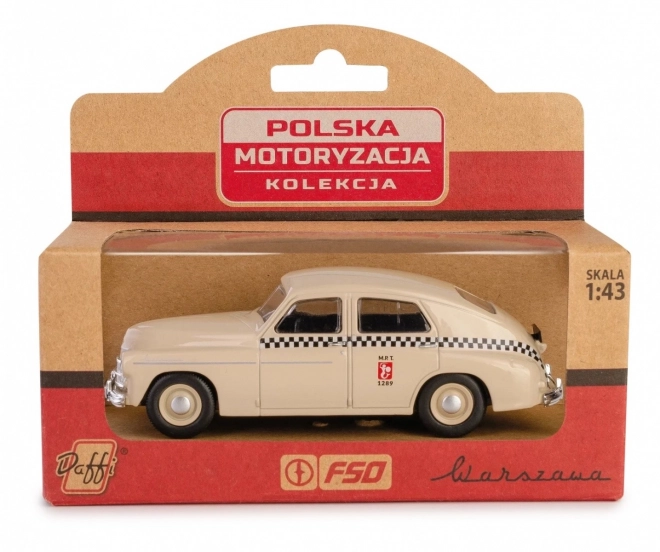Historický vůz PRL Warszawa M20 taxi písečný model