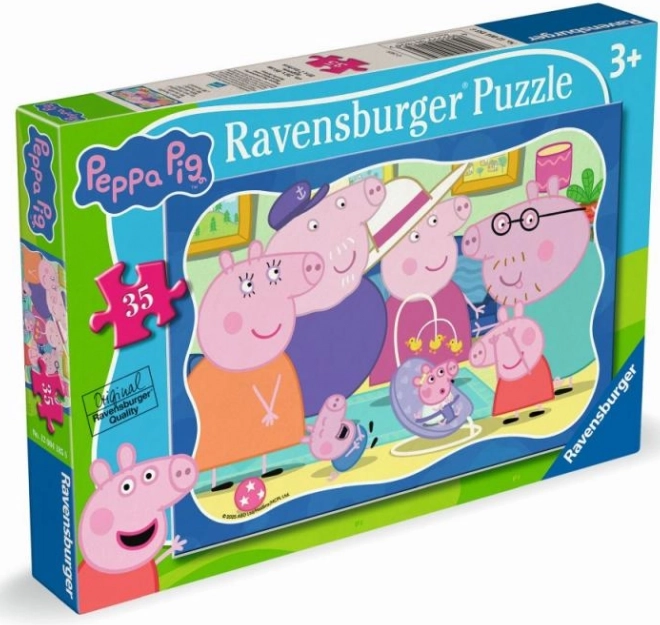 Puzzle Prasátko Peppa 35 dílků
