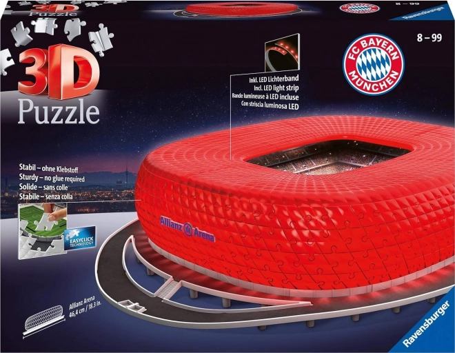 Svítící 3D Puzzle Noční Edice Allianz Arena Mnichov