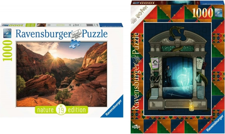 Ravensburger puzzle 2×1000 dílků se SoftClick technologií