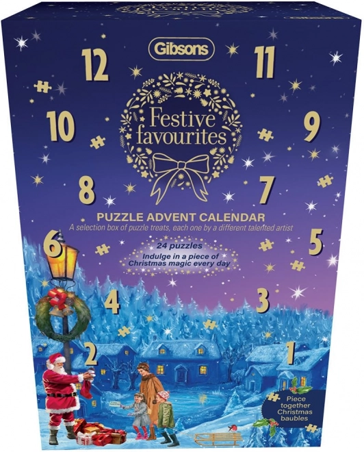 Gibsons adventní kalendář puzzle Sváteční oblíbenosti na 24 dní