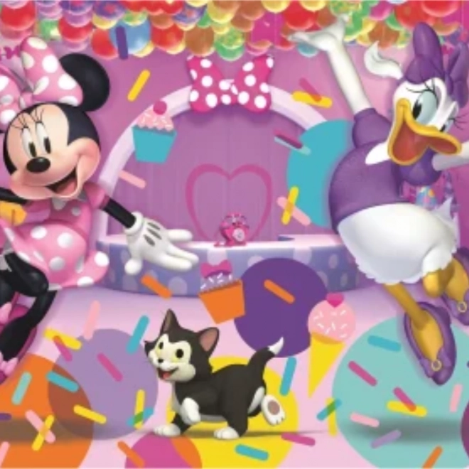 Puzzle Minnie a Daisy na oslavě 104 dílků